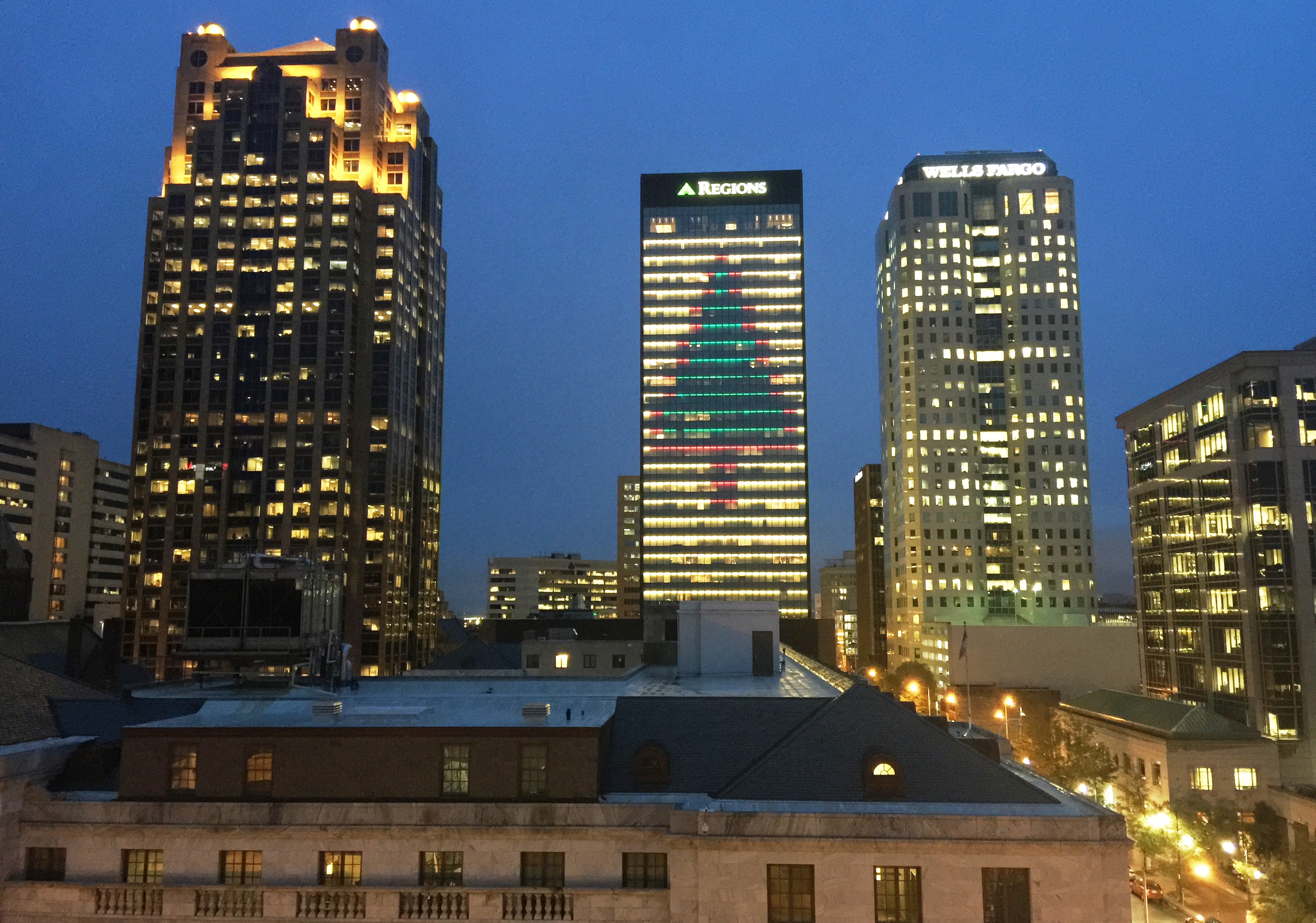 Regions Center Christmas West Side From Top Of Deck Alabama